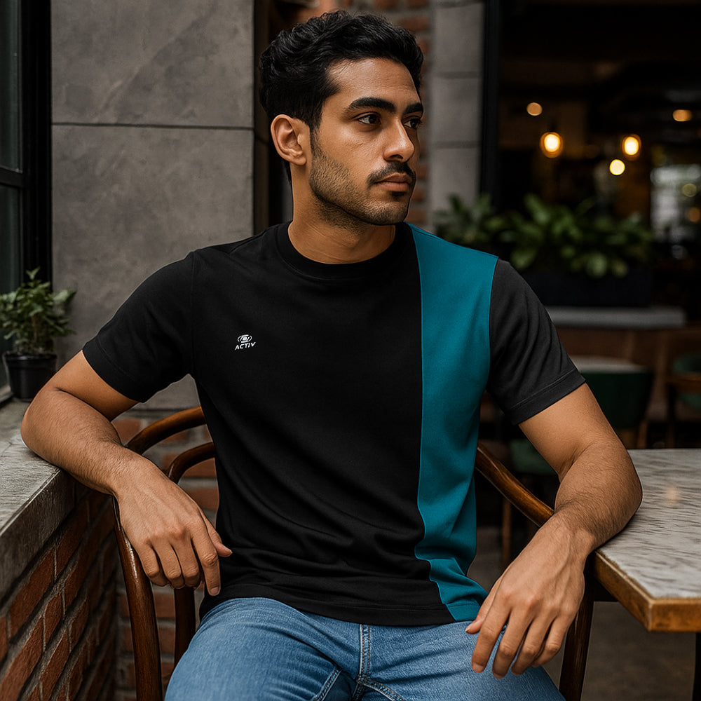 ACTIV CROW R.NECK T-SHIRT - BLACK