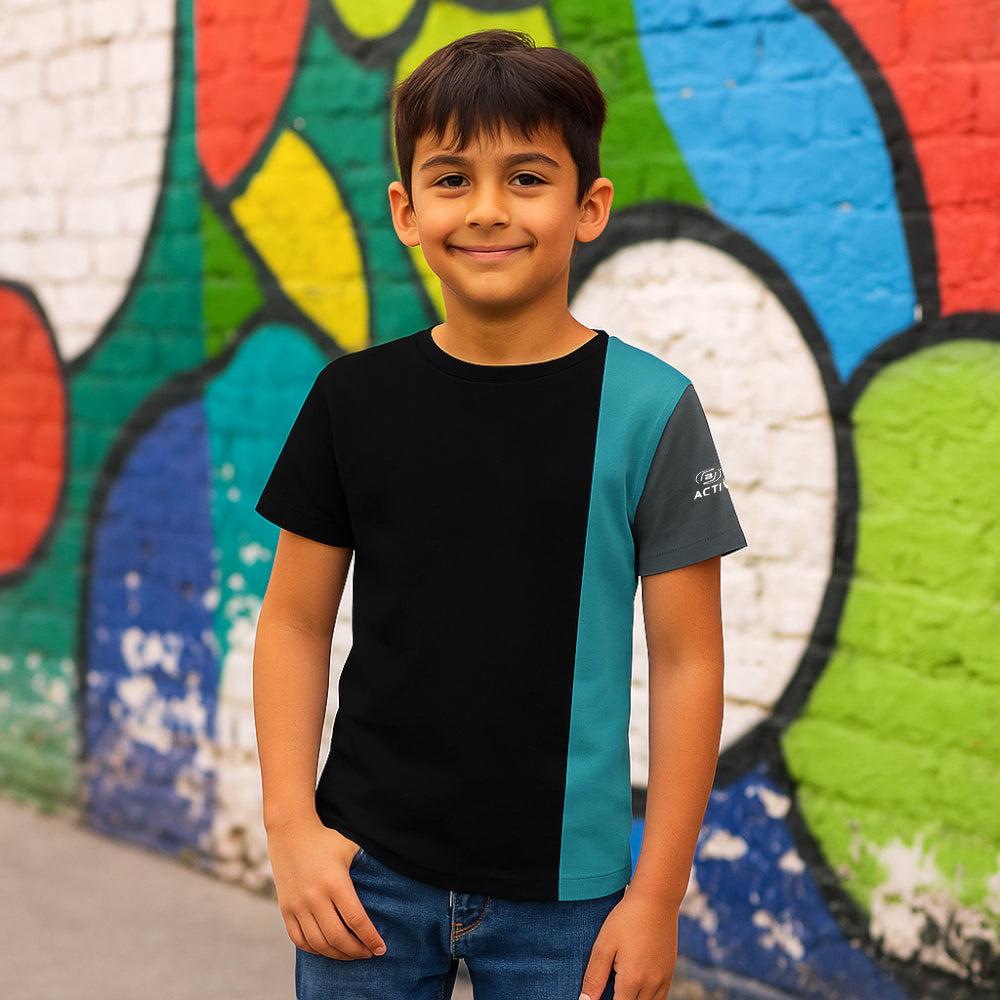 ACTIV CROW R.NECK T-SHIRT - BLACK
