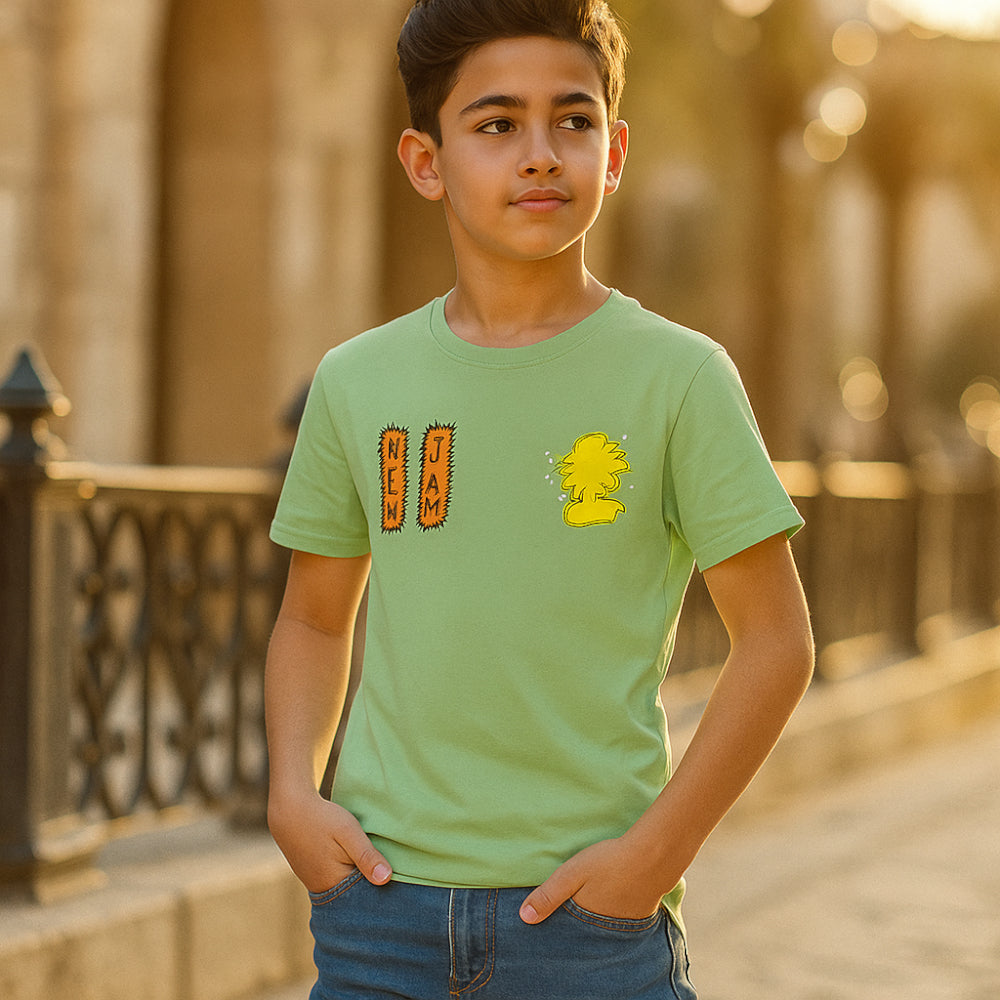 ACTIV GRAPHIC R.NECK T-SHIRT - MINT