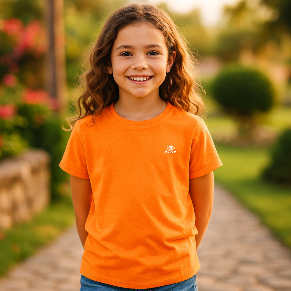 ACTIV BASIC R.NECK T-SHIRT - ORANGE