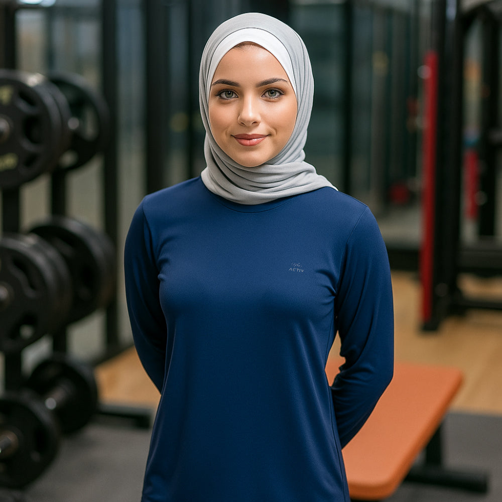 ACTIV BASIC L.S T-SHIRT - NAVY