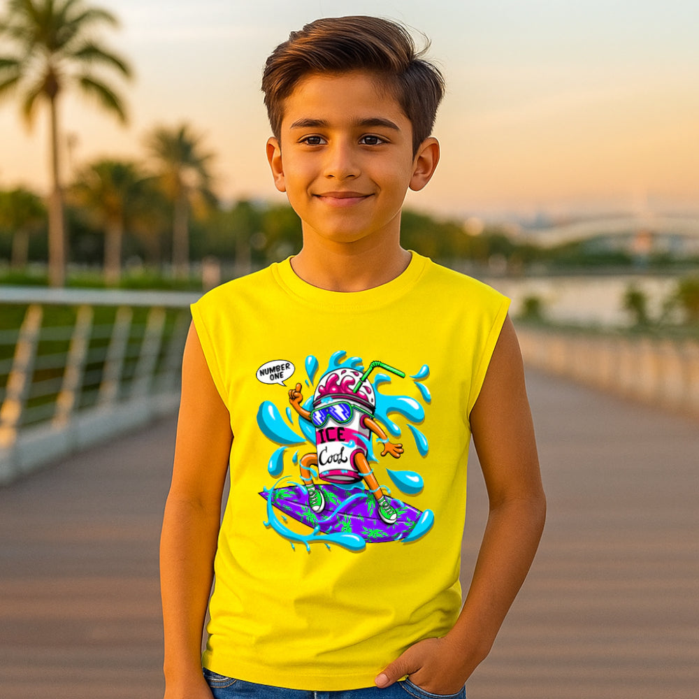 ACTIV GRAPHIC CASUAL TANKTOP - YELLOW