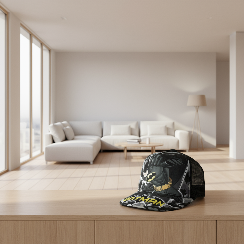 BATMAN BOY'S SNAP CAP - BLACK