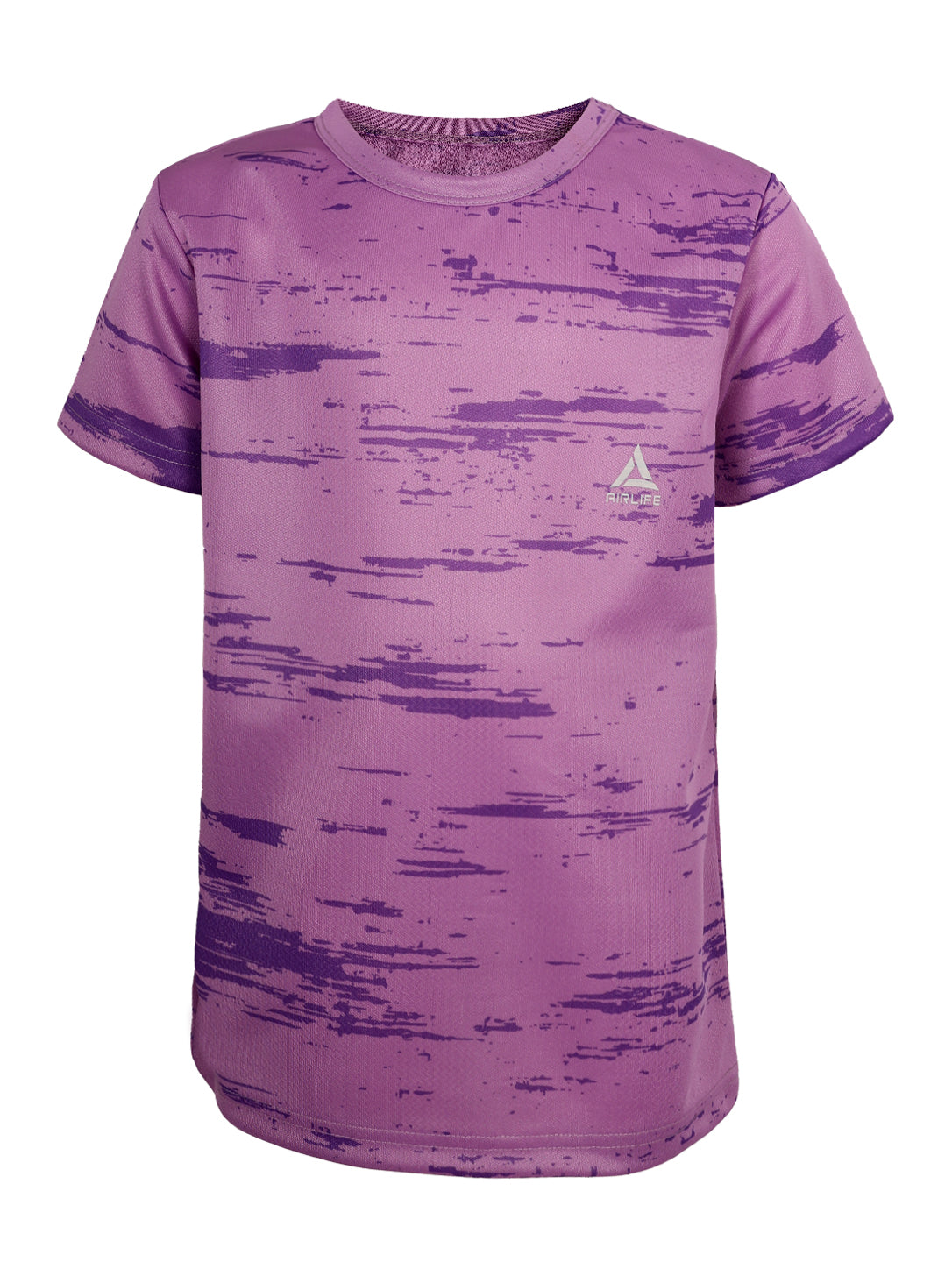 Abstract Brushstroke Print Sports T-Shirt