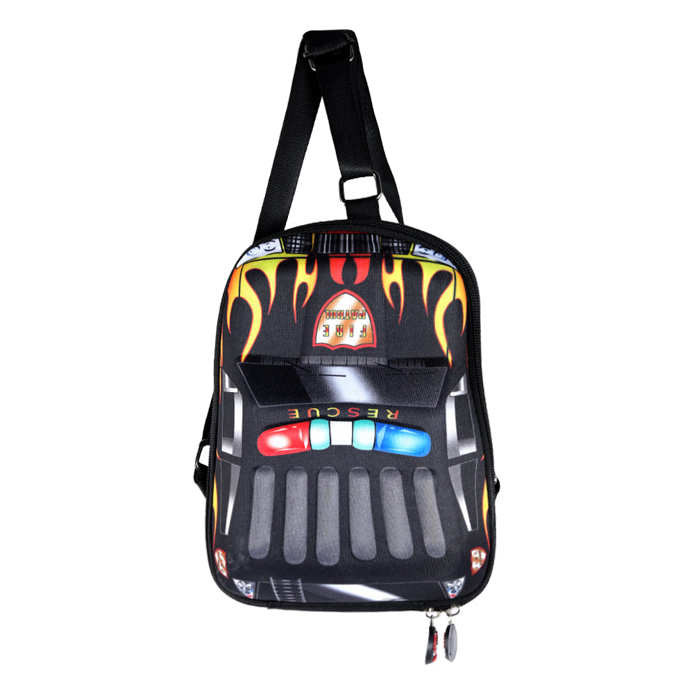 Kids 3D Fire Rescue Car Lunch Box & Snack Bag