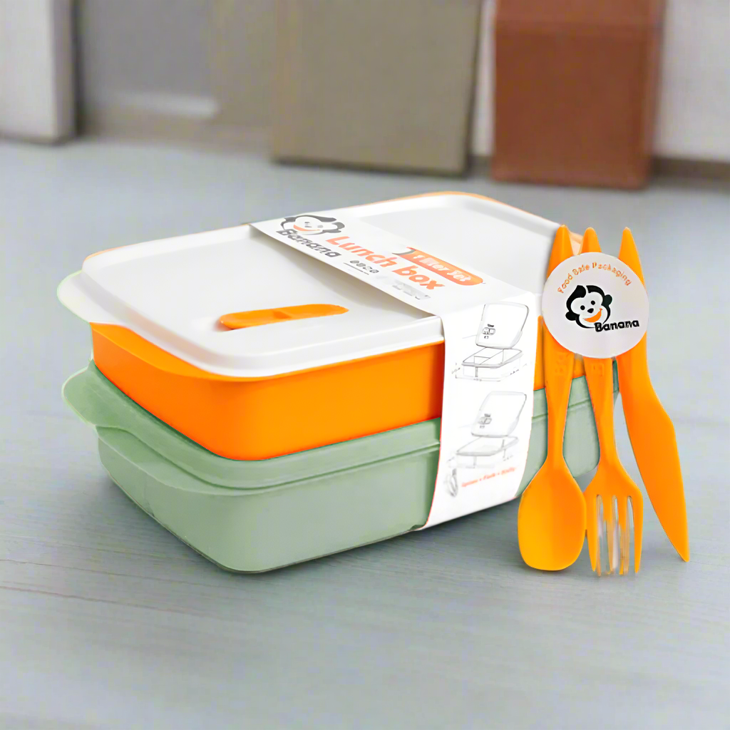 BANANA LUNCH BOX 2 pcs - COLORS