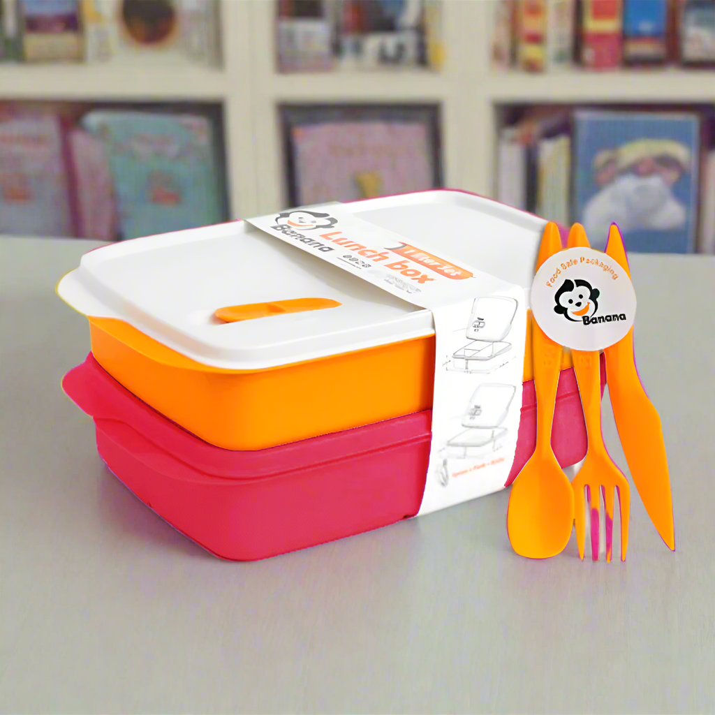BANANA LUNCH BOX 2 pcs - COLORS