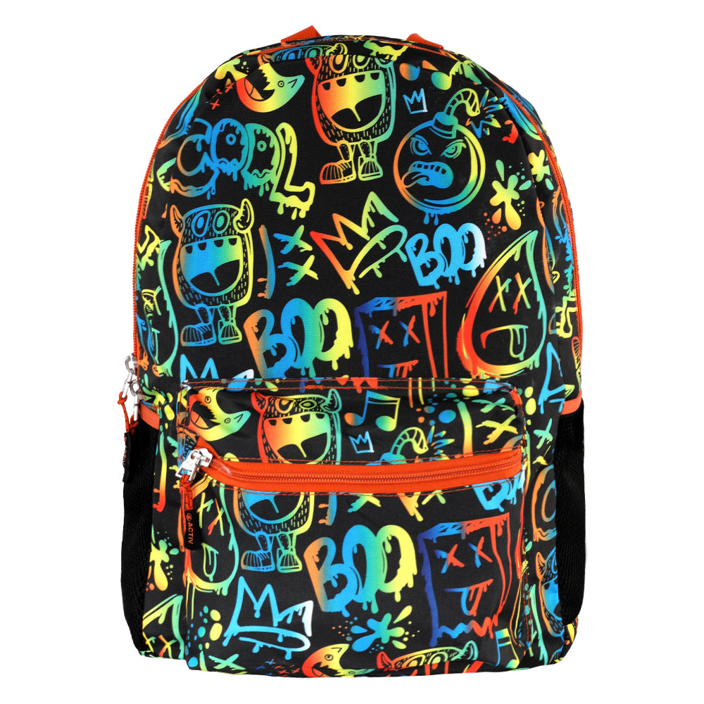 Multi-Purpose Graffiti Art Print Laptop and School Backpack