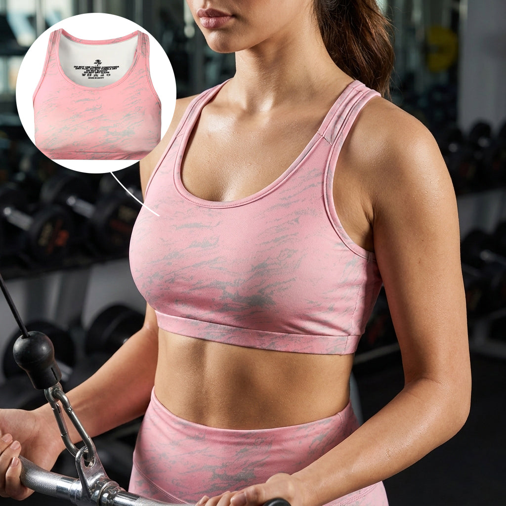 ACTIV F.COVER SPORTS BRA - PINK*GRY