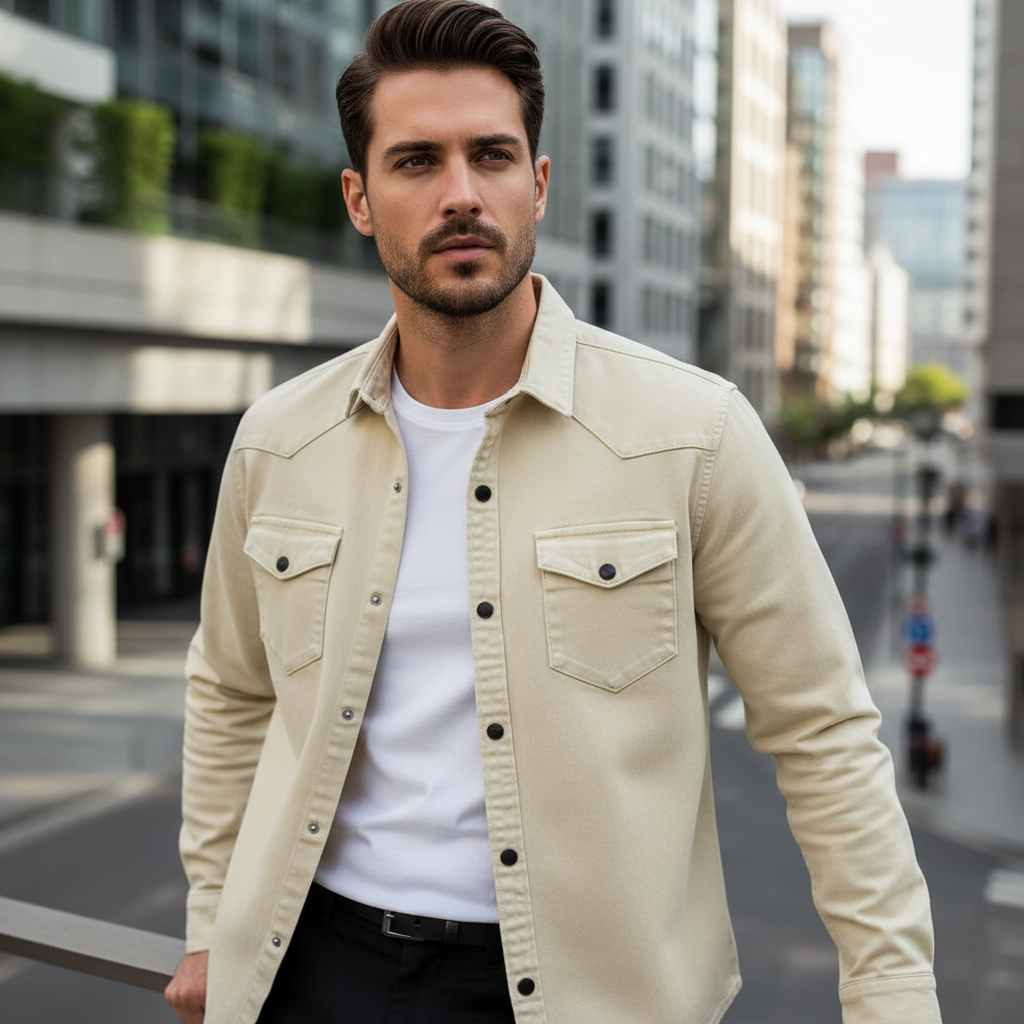 ACTIV GABARDINE 2-POCKET SHIRT - YELLOW