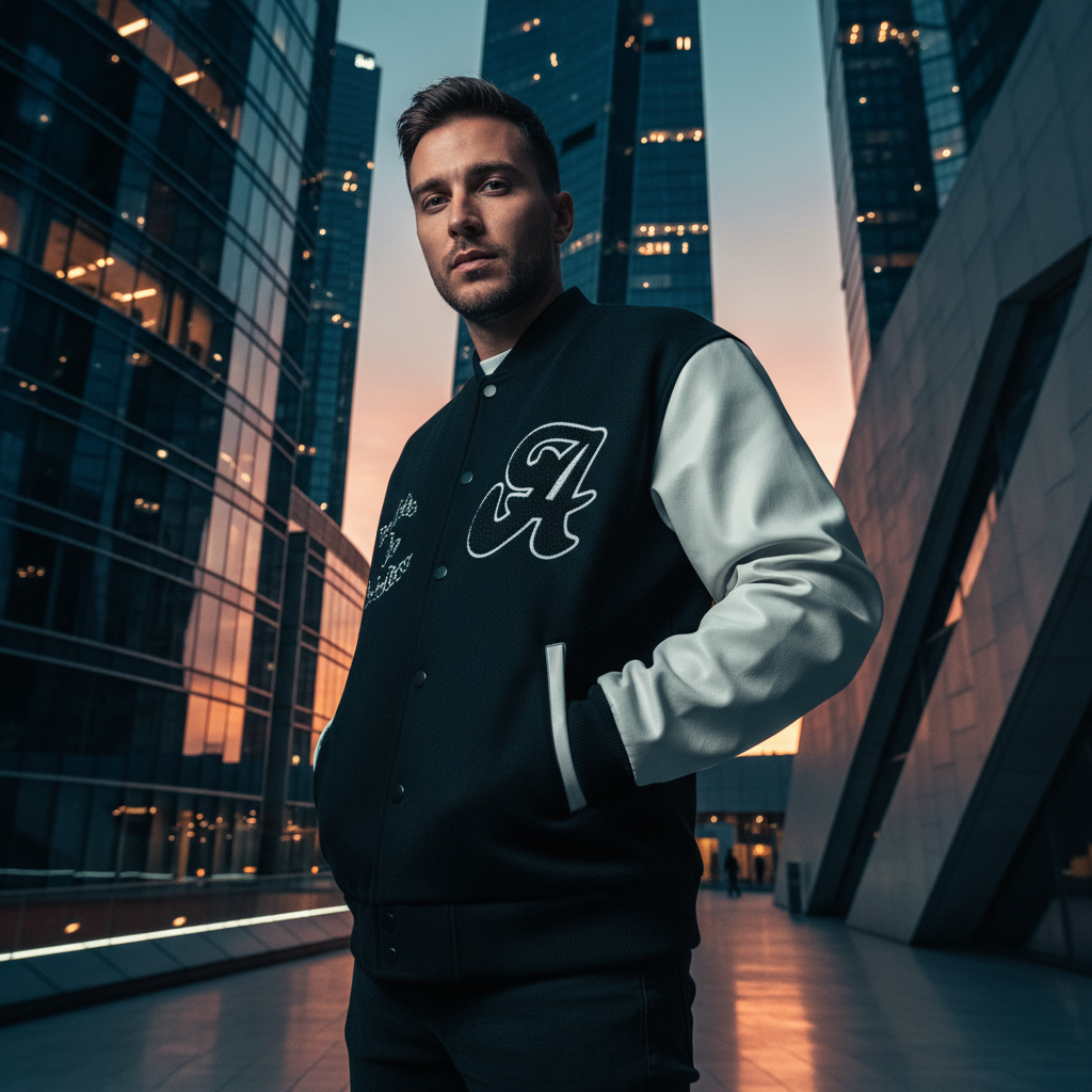 ACTIV EMB CASUAL JACKET - BLACK