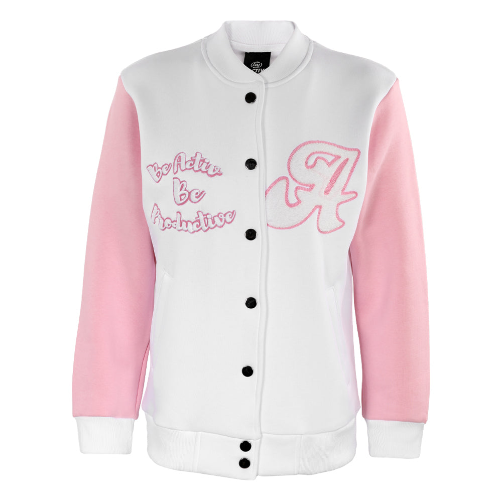 ACTIV EMB CASUAL JACKET - WHITE