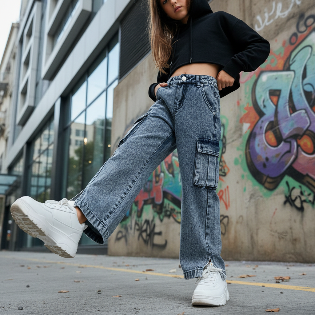 ACTIV JEANS BAGGY PANTS - L.BLUE - Activ Abou Alaa