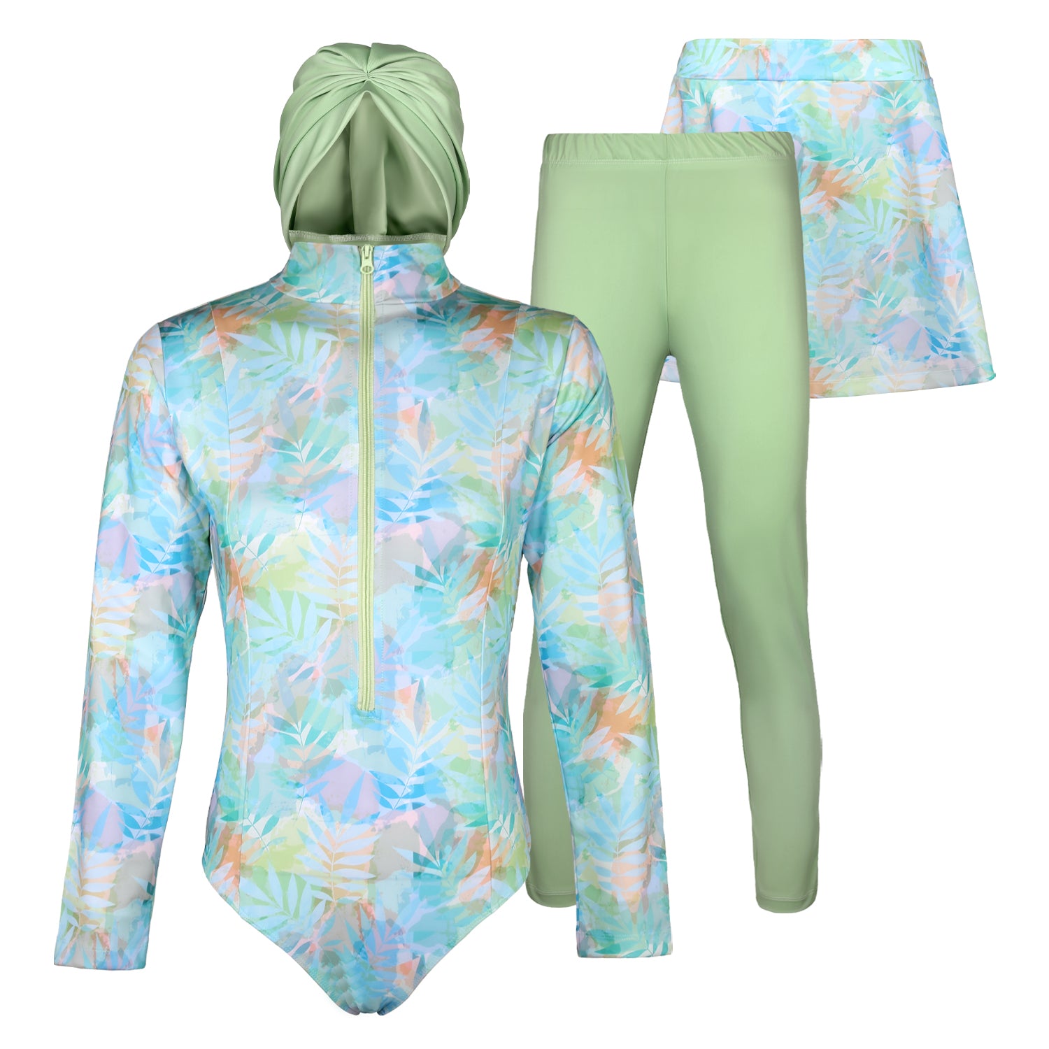 ACTIV F.COVER SWIM BURKINI*4 - L.GREEN
