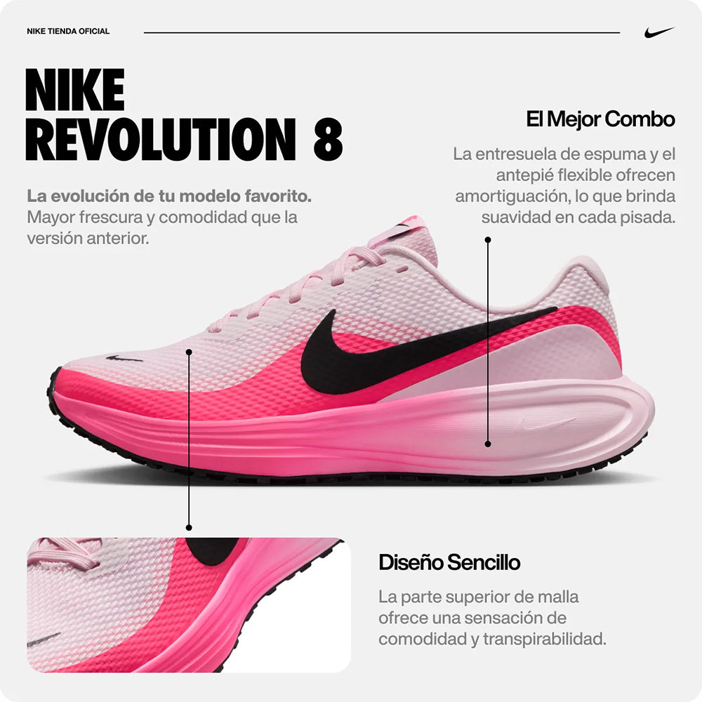 W NIKE REVOLUTION 8 - PEARL
