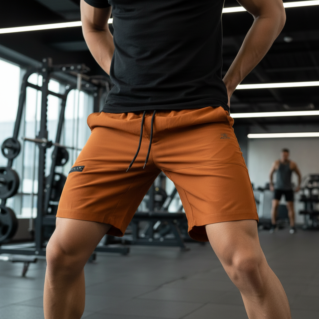 ACTIV BASIC ZIPPER SHORT - HAVAN