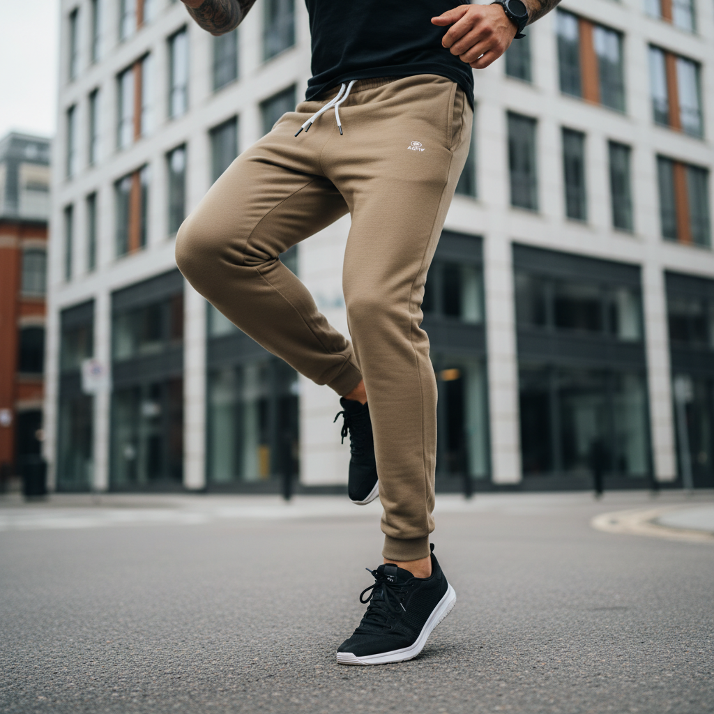 ACTIV PRINT CASUAL SWEATPANTS - CAMEL