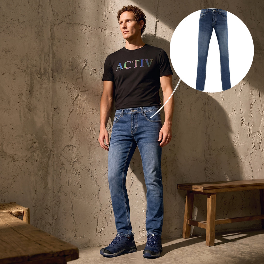 ACTIV JEANS . PANTS - D.NAVY