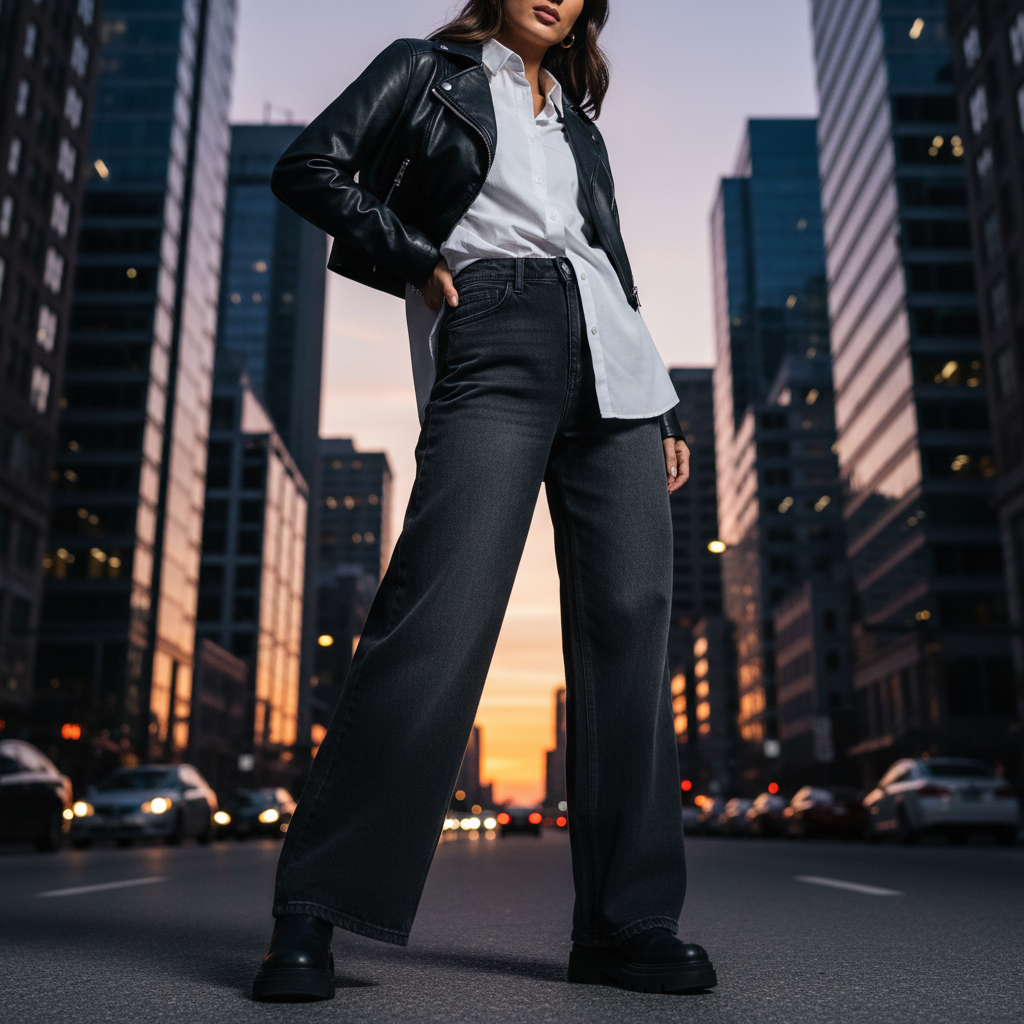 ACTIV JEANS . PANTS - BLACK