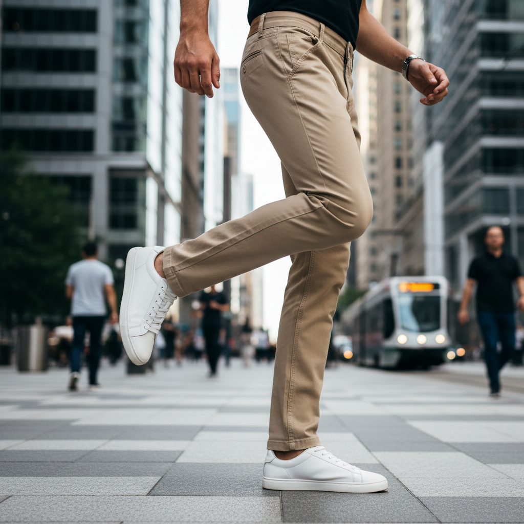 ACTIV BASIC GABARDINE PANTS - BEIGE - Activ Abou Alaa