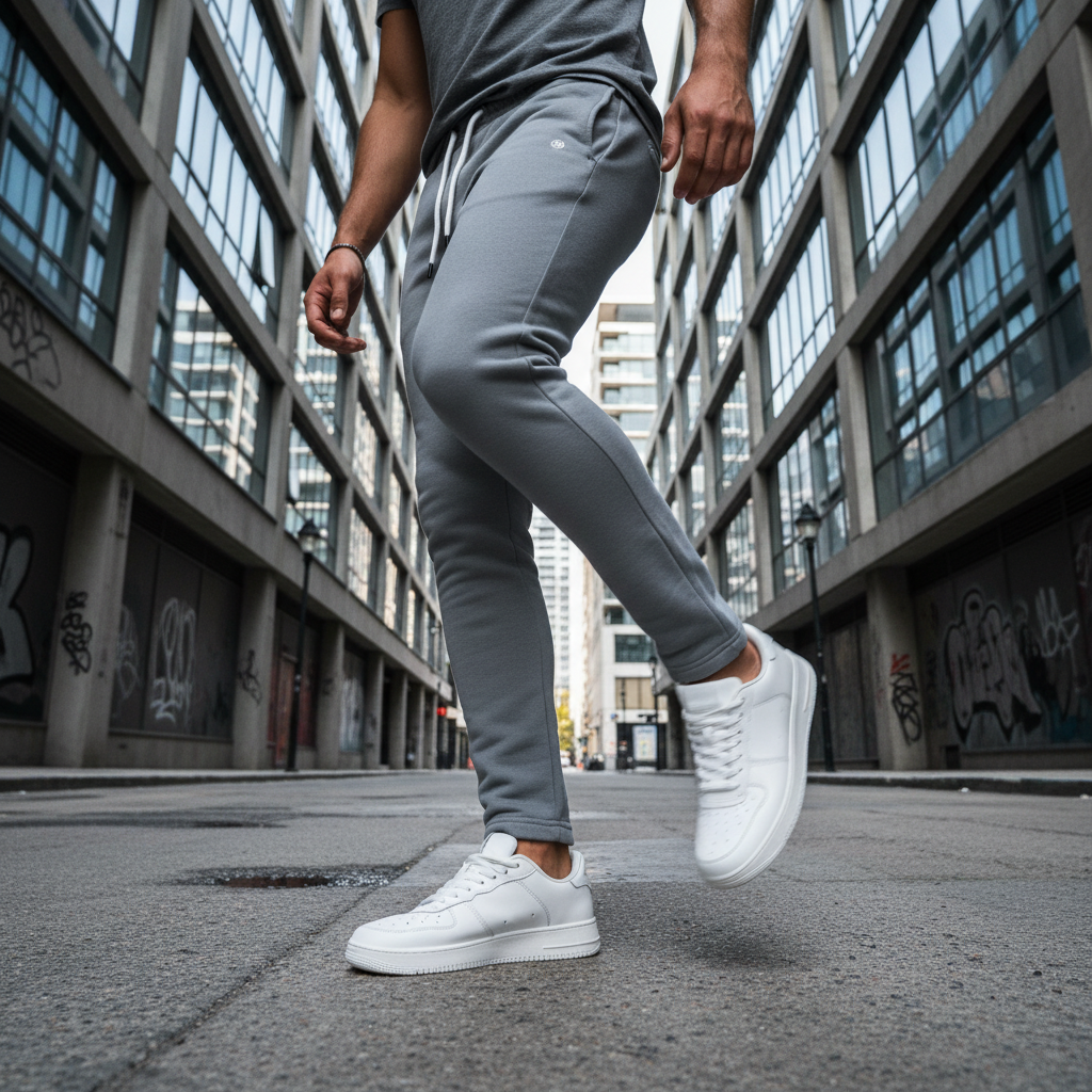 ACTIV EMB CASUAL SWEATPANTS - GREY