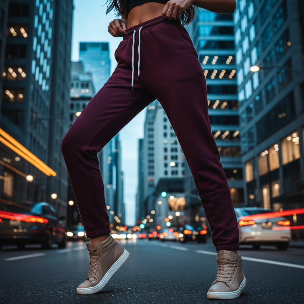 ACTIV BASIC CASUAL SWEATPANTS - PURPLE