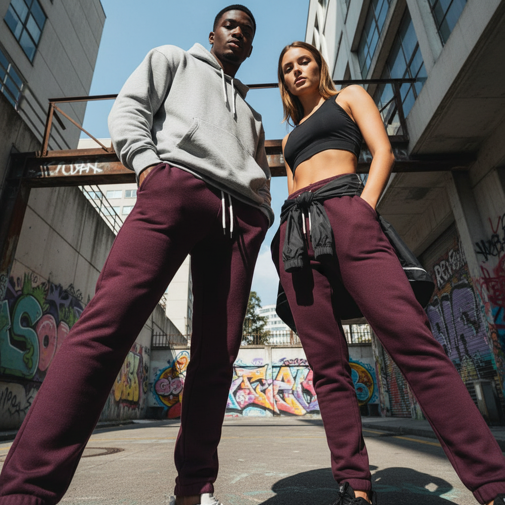 ACTIV BASIC CASUAL SWEATPANTS - PURPLE