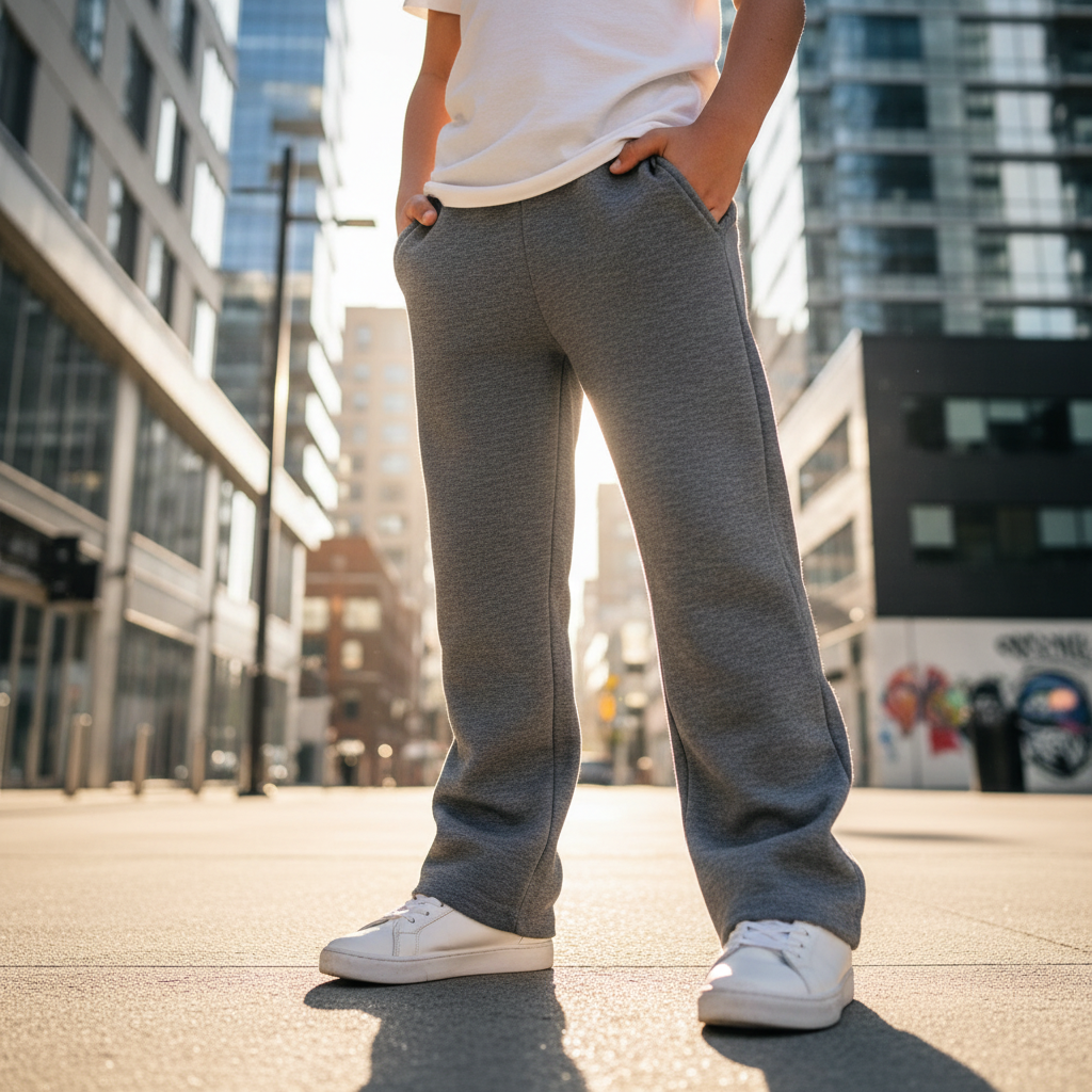 ACTIV BASIC CASUAL SWEATPANTS - H.GREY