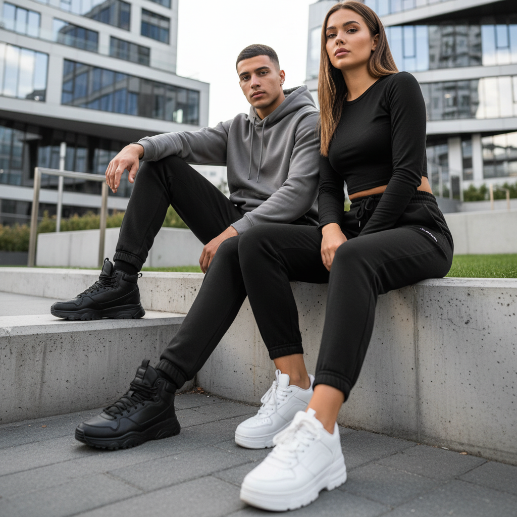 ACTIV BASIC CASUAL SWEATPANTS - BLACK