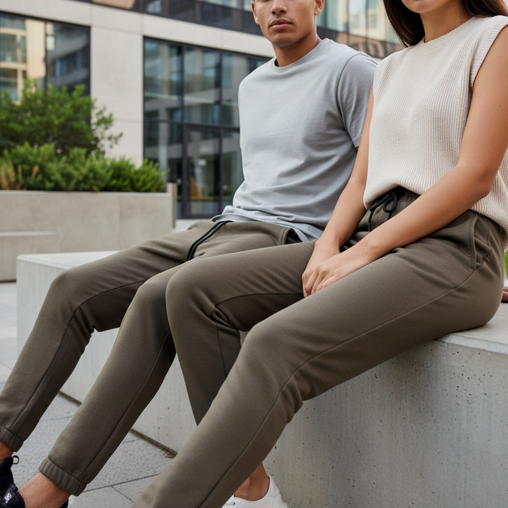 ACTIV BASIC CASUAL SWEATPANTS - BROWN