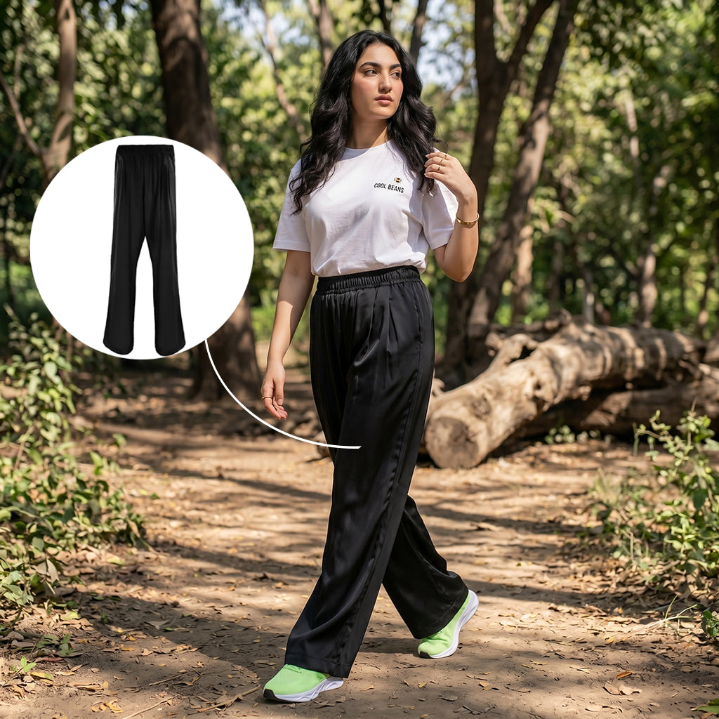 ACTIV BASIC CASUAL PANTS - BLACK
