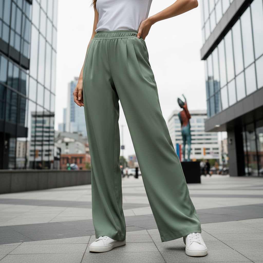 ACTIV BASIC CASUAL PANTS - L.OLIVE - Activ Abou Alaa