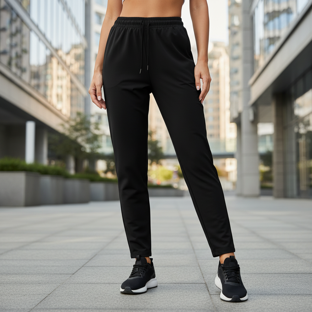 ACTIV BASIC CASUAL PANTS - BLACK - Activ Abou Alaa