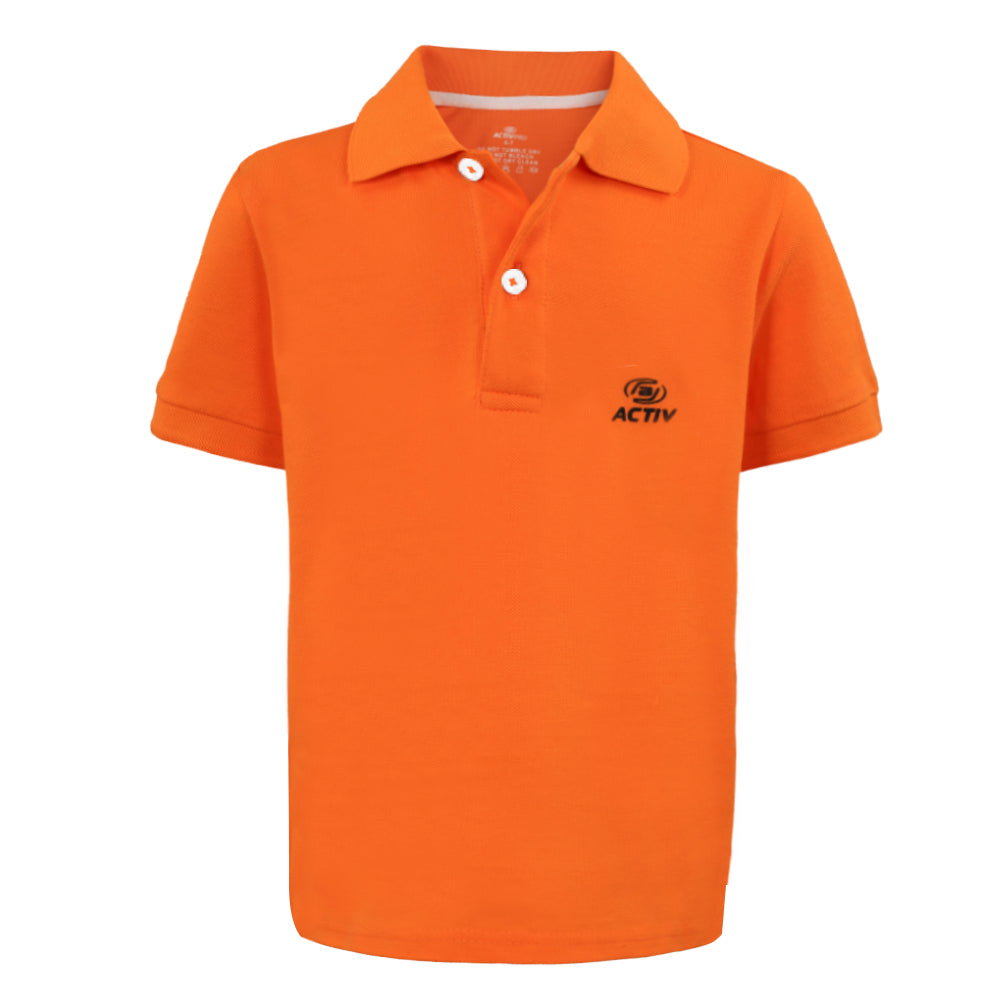 ACTIV PRINT CASUAL POLO - ORANGE