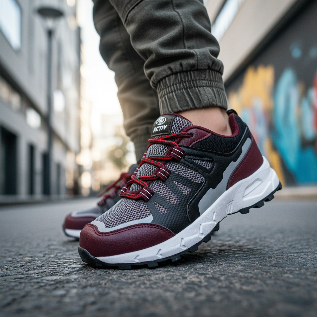 ACTIVNEO FASHION SHOES - BURGUNDY