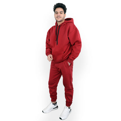 ACTIV BASIC HOODIE SET - BURGUNDY