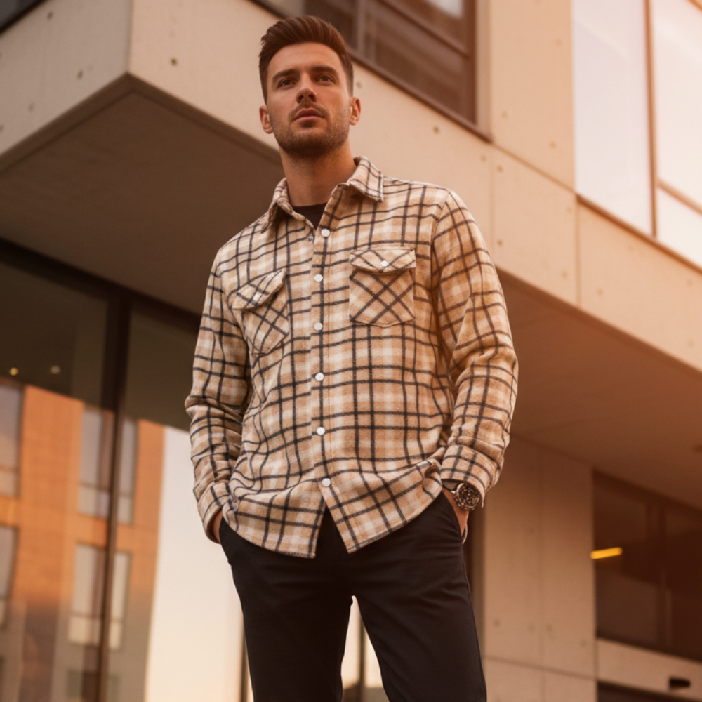 ACTIV KAROH CASUAL SHIRT - BEIGE