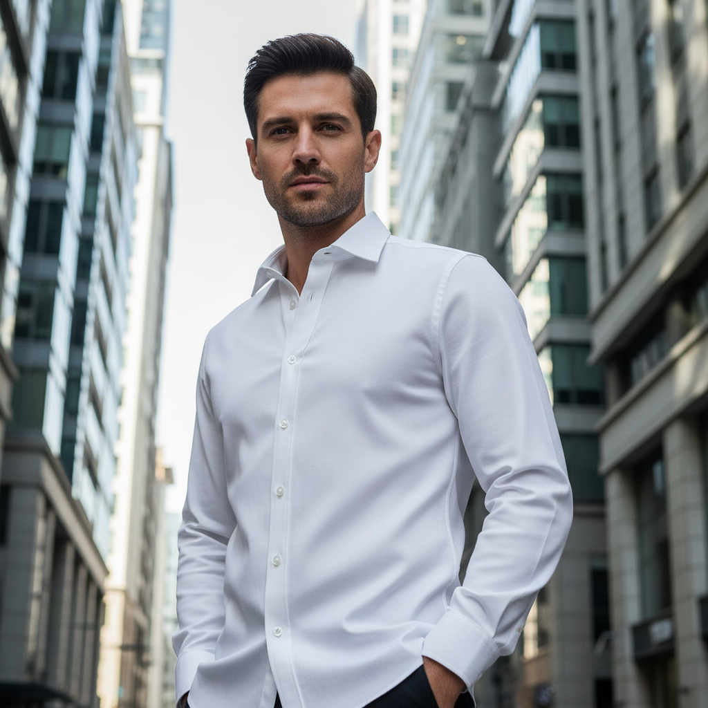 ACTIV BASIC L.S SHIRT - WHITE - Activ Abou Alaa