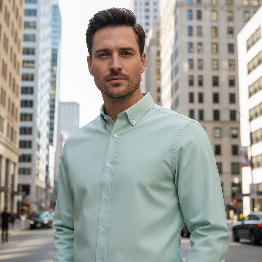 ACTIV BASIC L.S SHIRT - MINT - Activ Abou Alaa