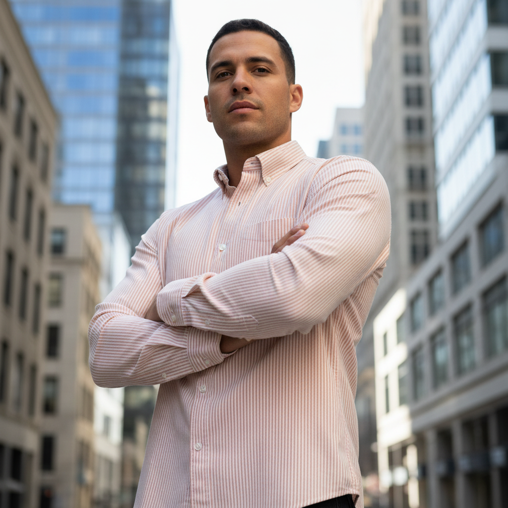 ACTIV STRIPPED L.S SHIRT - ROSE - Activ Abou Alaa