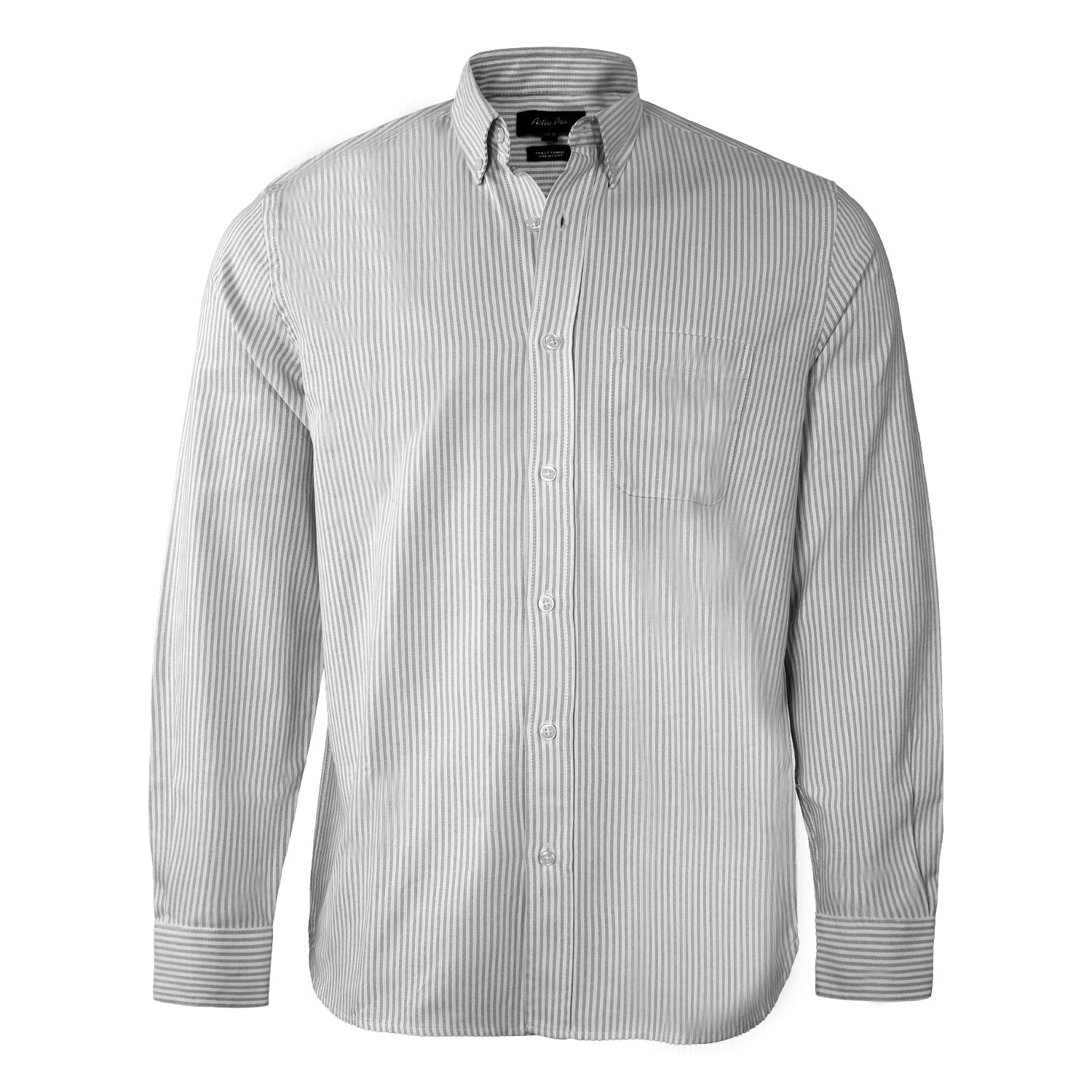 ACTIV STRIPPED L.S SHIRT - GREY - Activ Abou Alaa