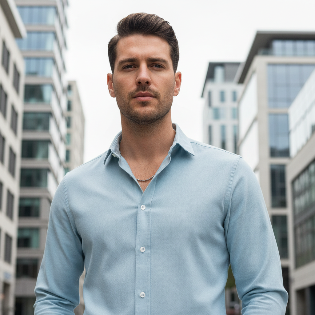 ACTIV BASIC L.S SHIRT - SKYBLUE - Activ Abou Alaa