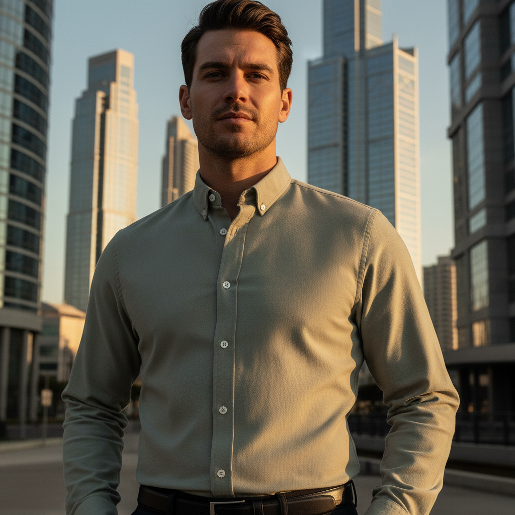ACTIV BASIC L.S SHIRT - BEIGE - Activ Abou Alaa