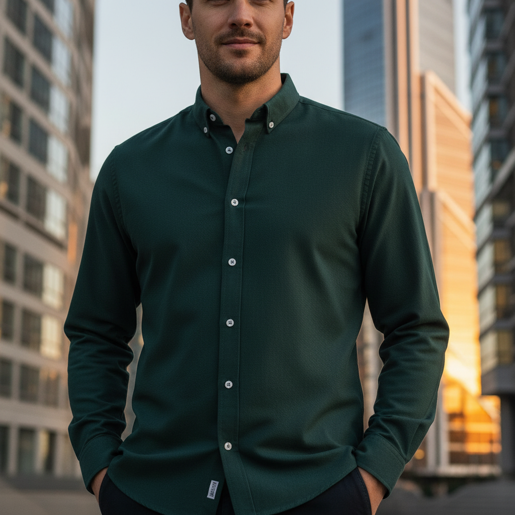 ACTIV BASIC L.S SHIRT - OLIVE - Activ Abou Alaa