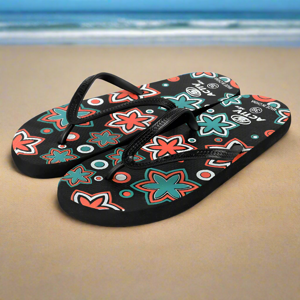 ACTIV FLIP FLOP SLIPPER - BLACK