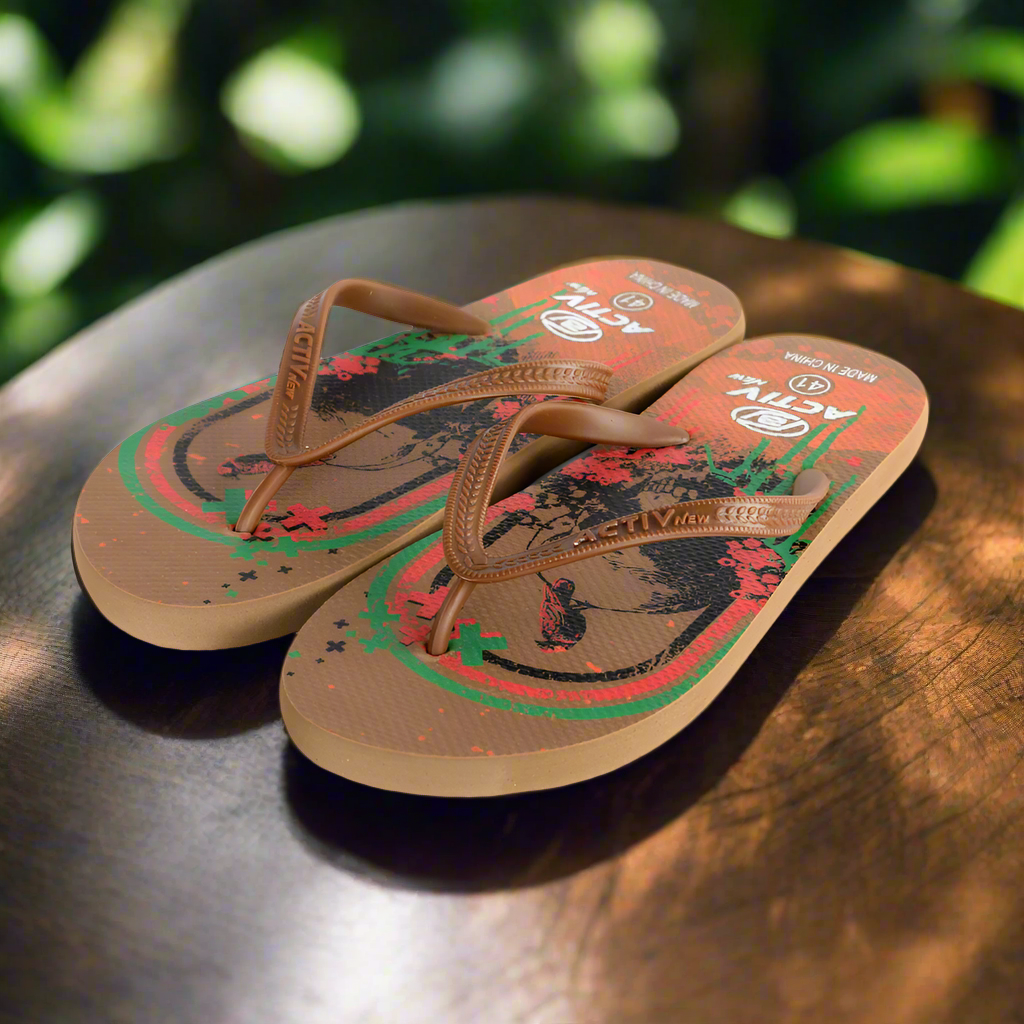 ACTIV FLIP FLOP SLIPPER - BROWN