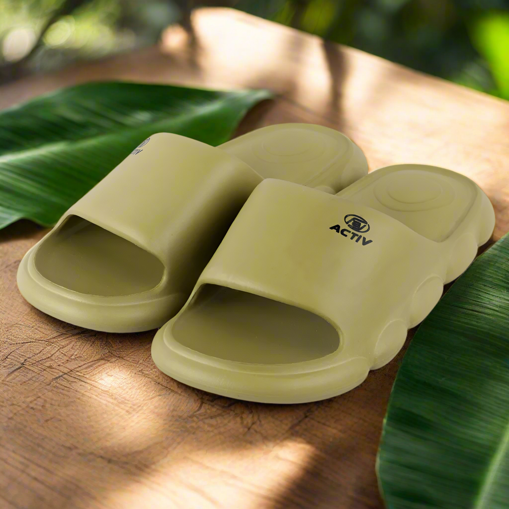 ACTIV SLIDE SLIPPER - YLWGREEN