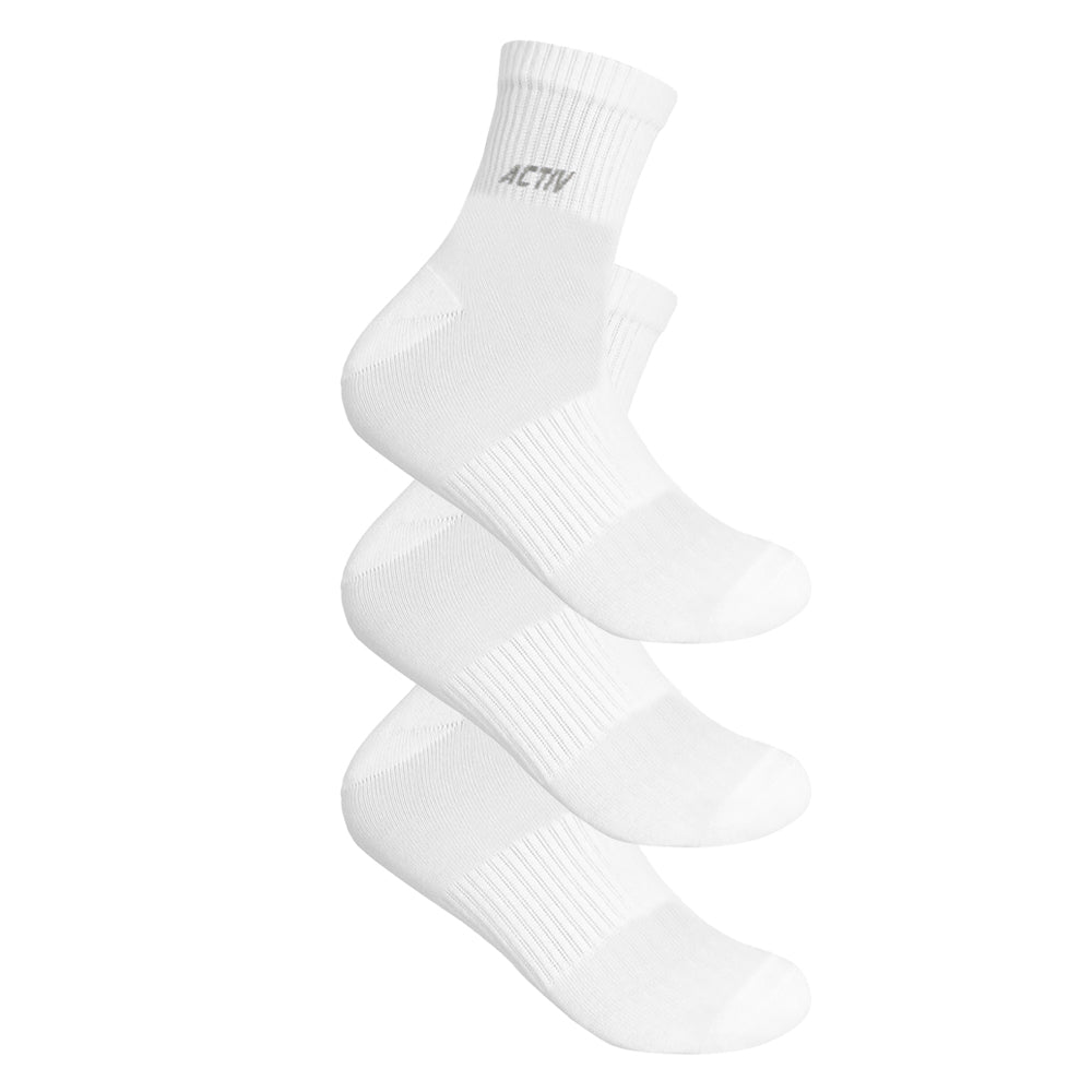 ACTIV H-TOWEL LONG SOCKS-P*3- WHITE