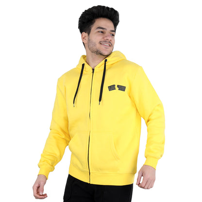 ACTIV GRPH ZIP HDIE SWEATSHIRT - YELLOW