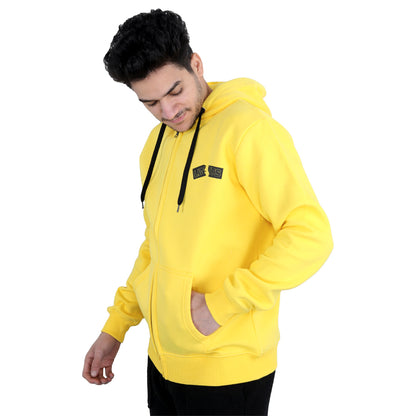 ACTIV GRPH ZIP HDIE SWEATSHIRT - YELLOW